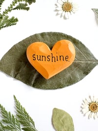 Image 3 of Sunshine - Mini Wood Burned Heart