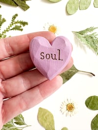 Image 1 of Soul - Mini Wood Burned Heart