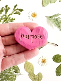 Image 1 of Purpose - Mini Wood Burned Heart