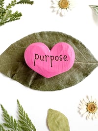 Image 3 of Purpose - Mini Wood Burned Heart