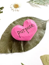 Image 2 of Purpose - Mini Wood Burned Heart