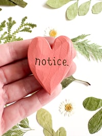 Image 1 of Notice - Mini Wood Burned Heart