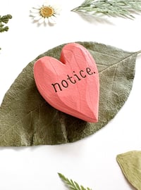 Image 2 of Notice - Mini Wood Burned Heart