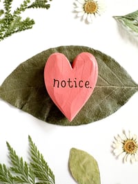 Image 3 of Notice - Mini Wood Burned Heart
