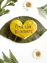 Image 3 of Find the Glimmers Citrus - Mini Wood Burned Heart