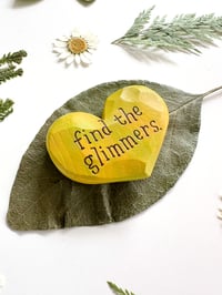 Image 2 of Find the Glimmers Citrus - Mini Wood Burned Heart