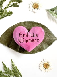 Image 3 of Find the Glimmers Pink & Purples - Mini Wood Burned Heart