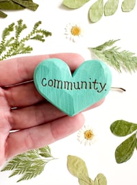 Image 1 of Community - Mini Wood Burned Heart