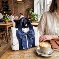 Image 1 of Upcycled Cotton Mini Tote Bag 