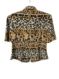Image 2 of Leopard Print Zip-Up Top 