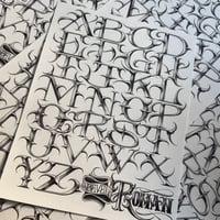 Bevel Roman Alphabet Print