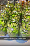 Pickled Green plums & green almonds 
