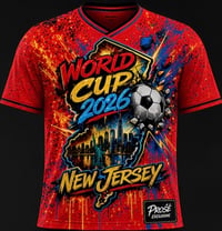 Image 1 of World Cup 2026 New Jersey Host City Soccer Jersey | Limited Edition NJ Fan Gear (Red)