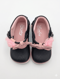 Image 3 of Black Shoe with Pink Embellishment