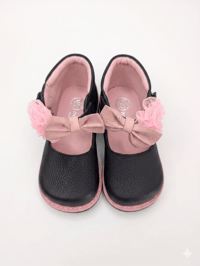 Image 4 of Black Shoe with Pink Embellishment