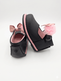 Image 1 of Black Shoe with Pink Embellishment