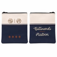 MALBON X BETTINARDI CRÉME & NAVY VALUABLE POUCH [2026]