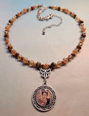 Image of MI FRIDUCHA! ~ Hand Beaded Frida Necklace #1