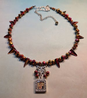 Image of MI FRIDUCHA! ~ Hand Beaded Frida Necklace #9