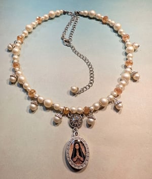 Image of MI LUPITA! ~ Hand Beaded Guadalupe Necklace #1