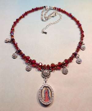 Image of MI LUPITA! ~ Hand Beaded Guadalupe Necklace #3