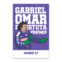 Batistuta Green Gloves Pin Badge - 25 Available 
