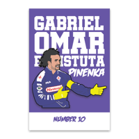 Batistuta Yellow Gloves Pin Badge - 10 Available 