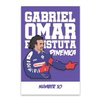 Batistuta Red Gloves Pin Badge - 5 Available