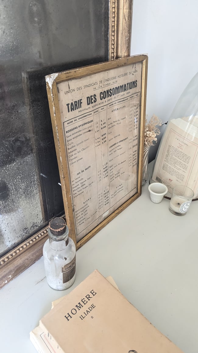 Tarif des consommations 