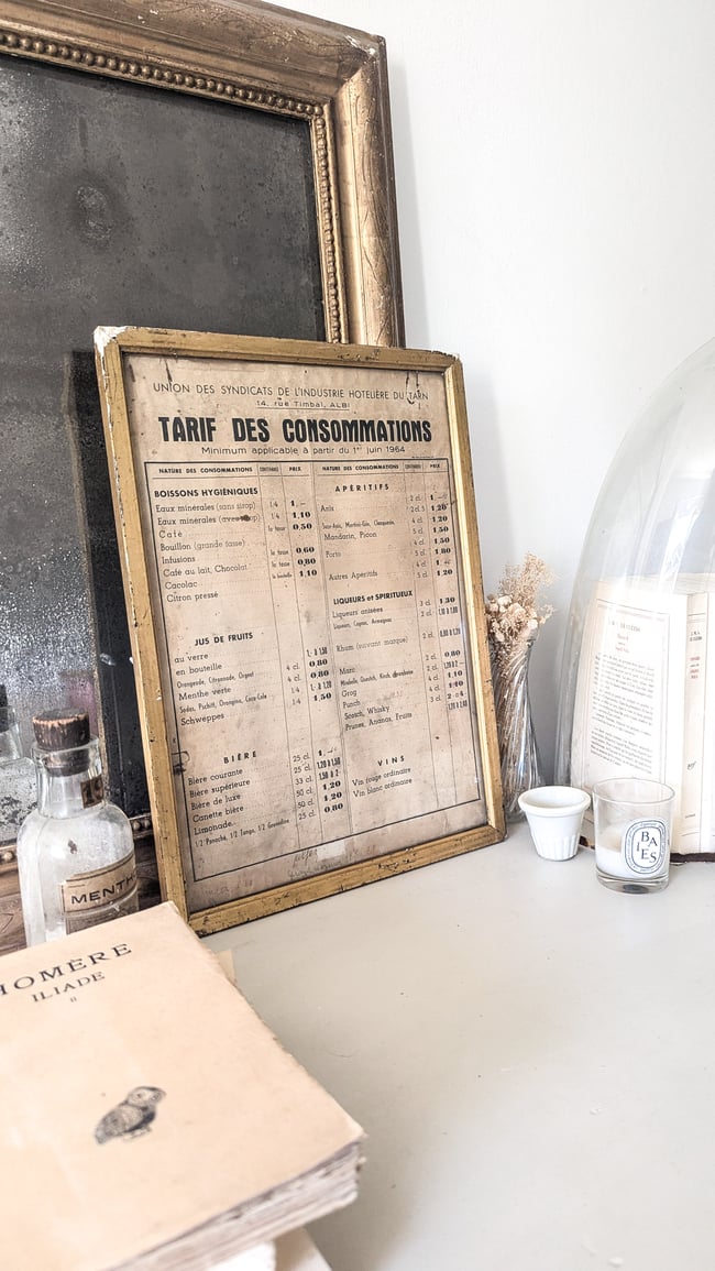 Tarif des consommations 