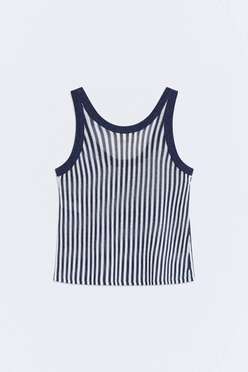 Image of 1-Top Sunset Navy Stripes