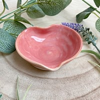 Image 3 of Heart Shaped Papaya Ceramic Trinket Dish 