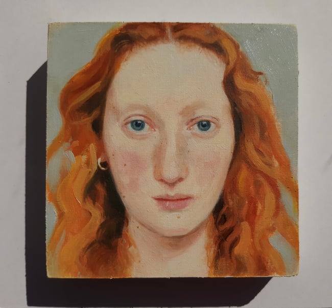 Clementine ~ Original oil painting on wooden panel 