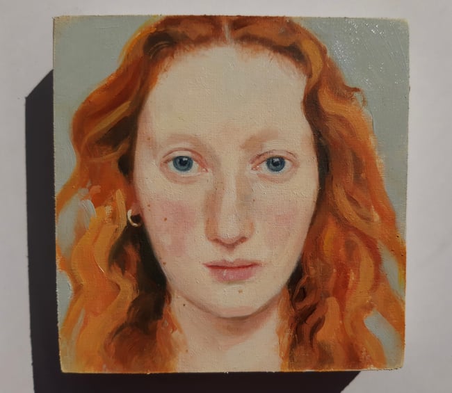 Clementine ~ Original oil painting on wooden panel 