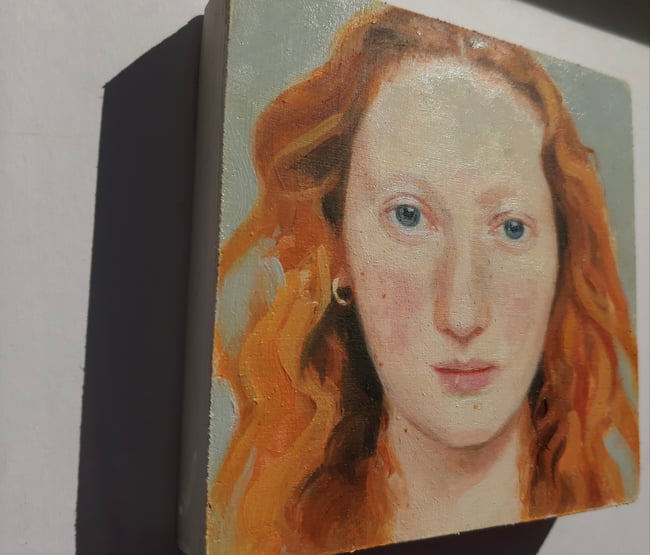 Clementine ~ Original oil painting on wooden panel 