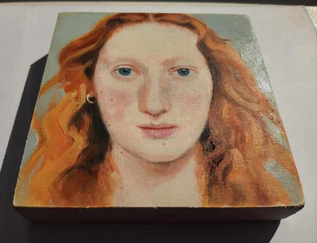 Clementine ~ Original oil painting on wooden panel 