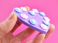 Image 10 of Flowery Beaded Heart Brooch