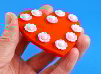 Image 12 of Flowery Beaded Heart Brooch