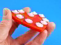 Image 13 of Flowery Beaded Heart Brooch