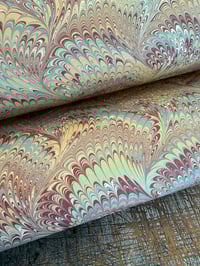 Image 2 of Marbled Paper #54 large nonpareil wave