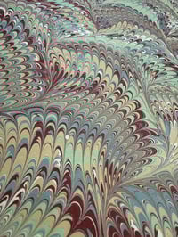 Image 5 of Marbled Paper #54 large nonpareil wave
