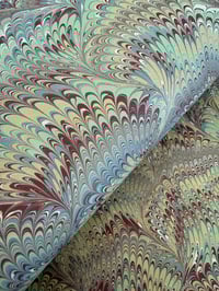 Image 6 of Marbled Paper #54 large nonpareil wave