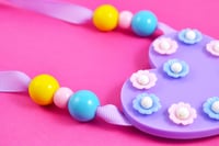 Image 10 of Flowery Beaded Heart Necklaces