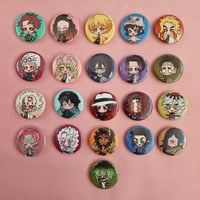 Image 1 of Demon Slayer / Kimetsu No Yaiba Chibi Button Badges