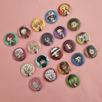 Image 2 of Demon Slayer / Kimetsu No Yaiba Chibi Button Badges