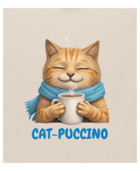 Image 1 of Cat-puccino Funny Coffee Cat T-Shirt