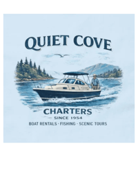 Image 1 of Quiet Cove Charters Boat & Fishing T-Shirt
