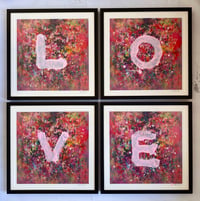 Image 1 of L O V E hand finished Love Movement prints  (2025)
