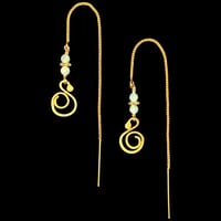 SWIRL String Earrings · Amazonite Petite