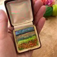 Image 1 of Poppies In The Field Miniature Landscape In Vintage Box